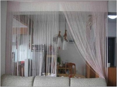Шторы нити в интерьере (150 интересных фото дизайна)