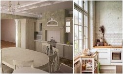 Декоративная штукатурка на кухне (137 интересных фото дизайна)