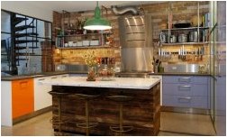 Кухня в стиле лофт (101 фото решений, 1 видео) (кухня, стиль, лофт, фото) Кухня в стиле лофт (101 фото решений, 1 видео)