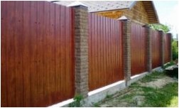 Заборы и ограждения из профнастила 100 фото